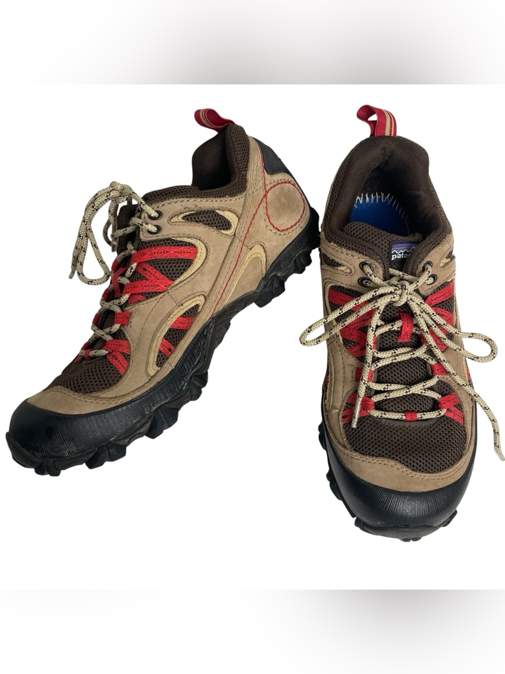 Patagonia Drifter A/C Brown/Tan Lace Up Vibram Sole Trail Hiking Shoe US 9 EU 40